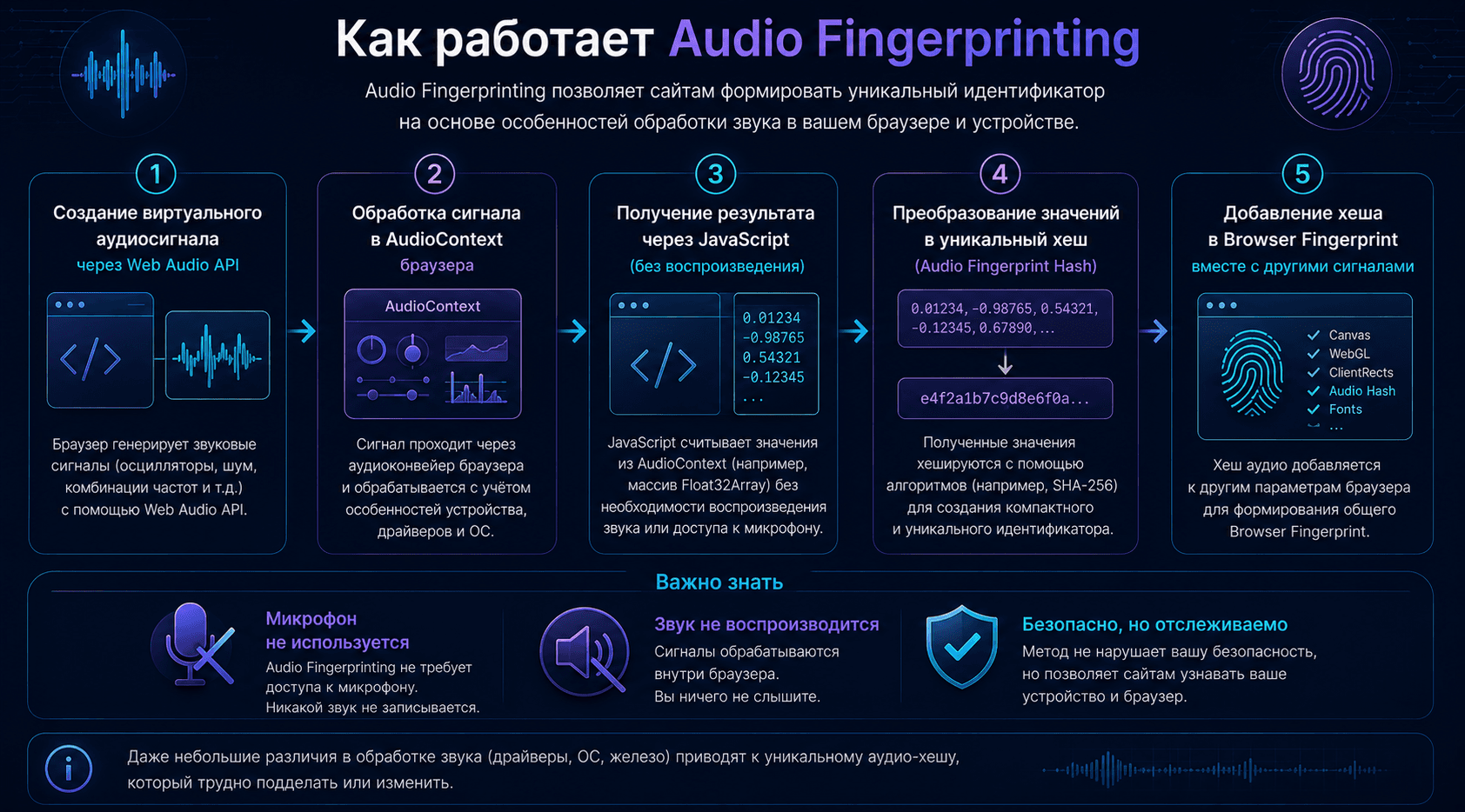 Как работает Audio Fingerprinting