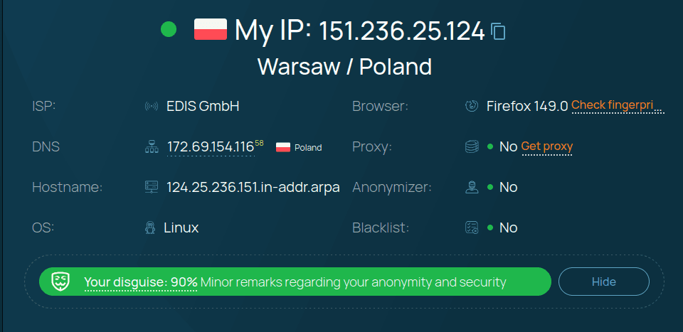 whoer DNS test