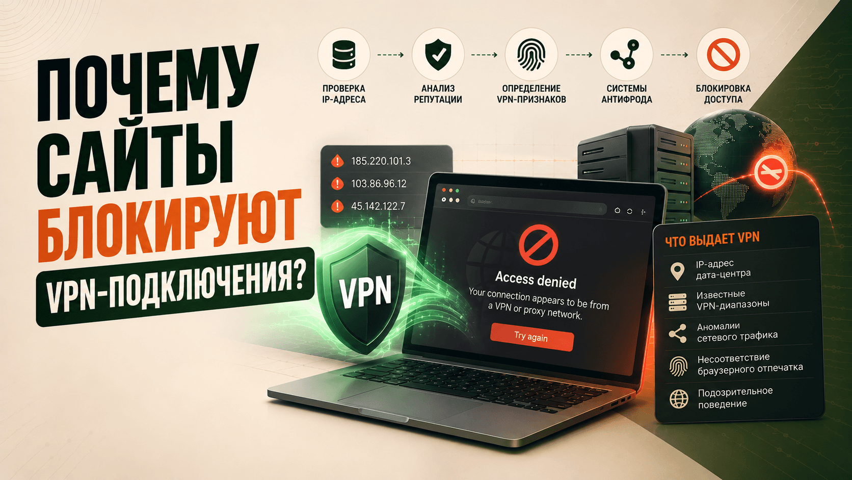 Почему сайты блокируют VPN-подключения?
