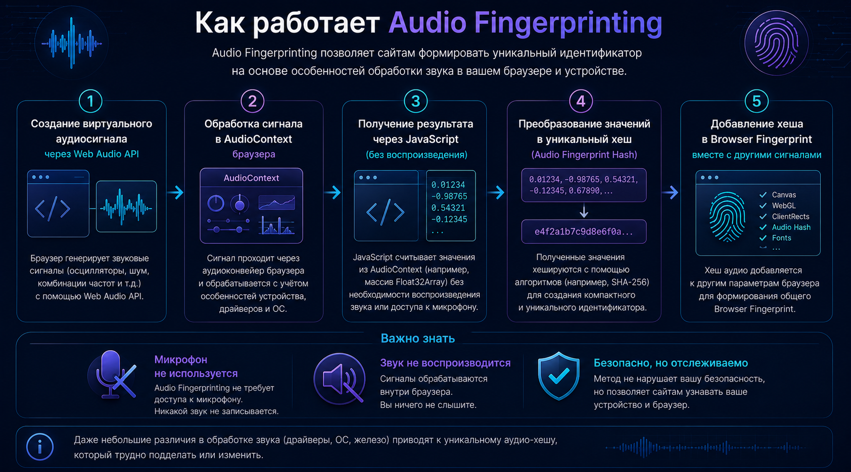 Как работает Audio Fingerprinting